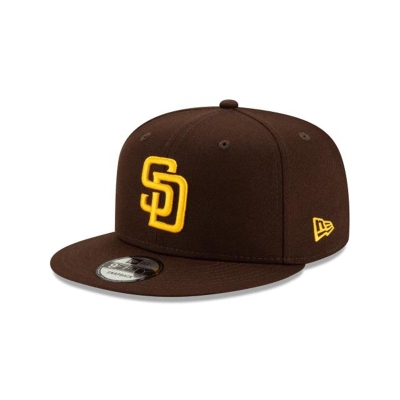 Brown San Diego Padres Hat - New Era MLB Basic Snap 9FIFTY Snapback Caps USA5721649